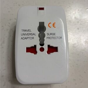 Universal Travel Adapter with Surge Protector - White